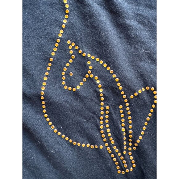 Vintage 00's BABY PHAT Black Jersey Rhinestone Cat Logo Tank, Size M - Picture 7 of 9